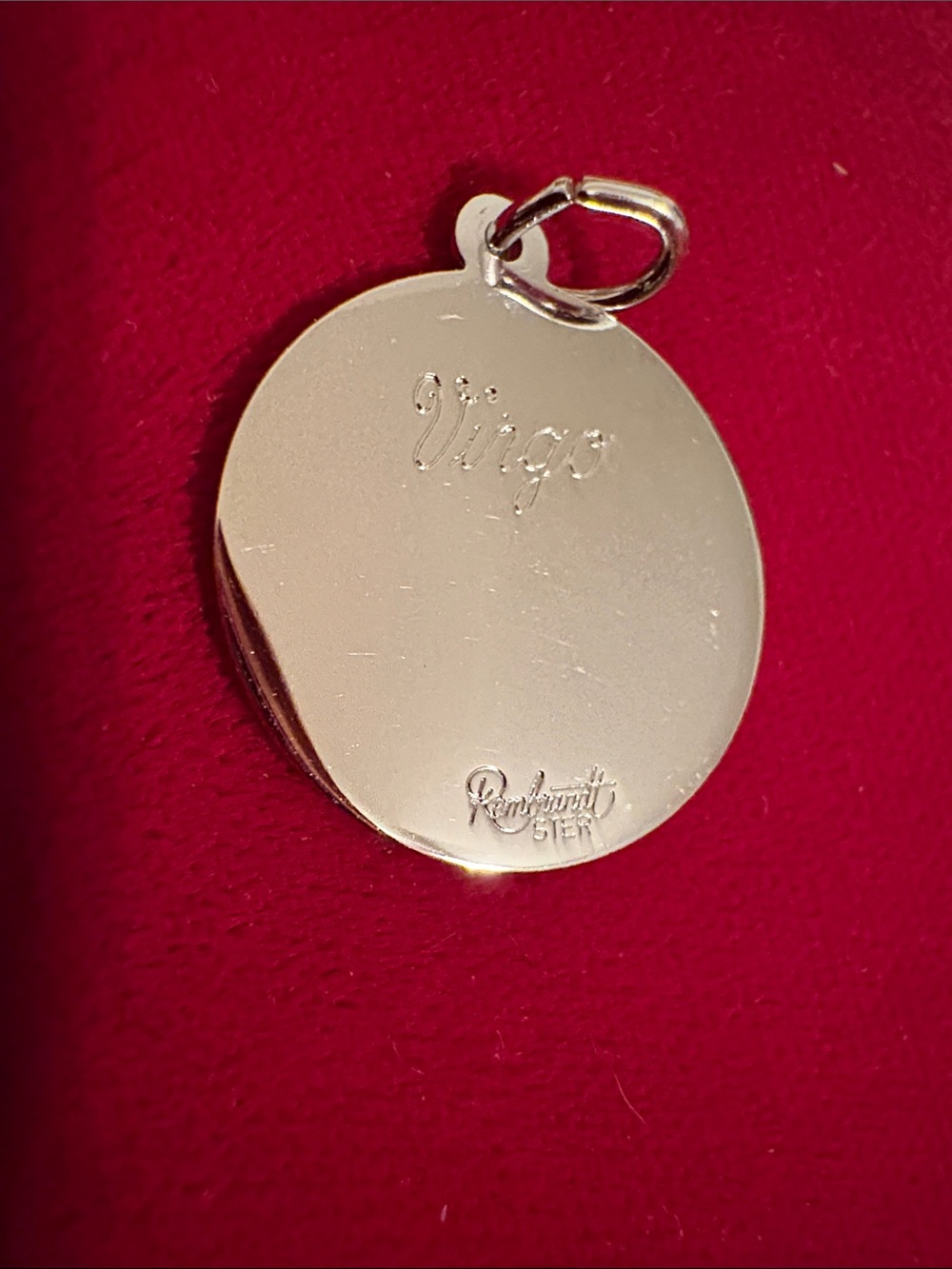 Vintage Sterling Silver VIRGO Pendant Charm. - Picture 2 of 4